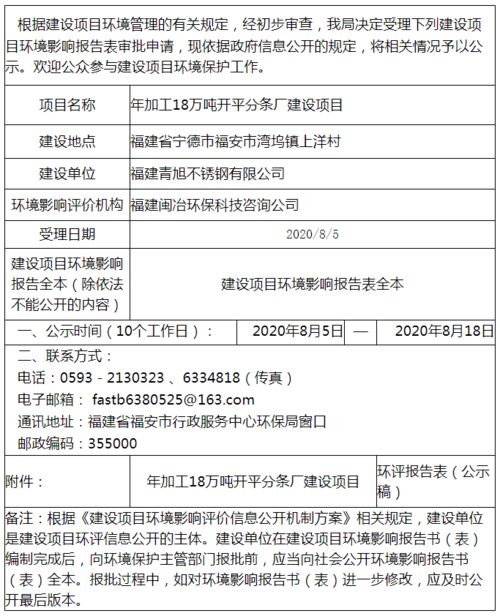不锈钢产业绿色转型 从环评公示到市容长效治理的治理样本——以福建青旭项目受理为切入